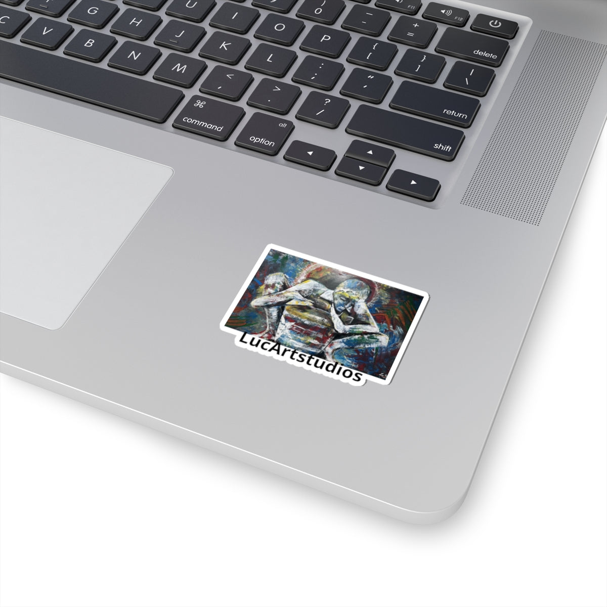 Abstract Embrace Art Sticker — LucArtstudios Kiss-Cut Sticker