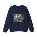 Abstract Thinkers Crewneck Sweatshirt — Reflective Conversation Art