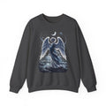 Angel Moon Crewneck Sweatshirt — Celestial Guardian Graphic