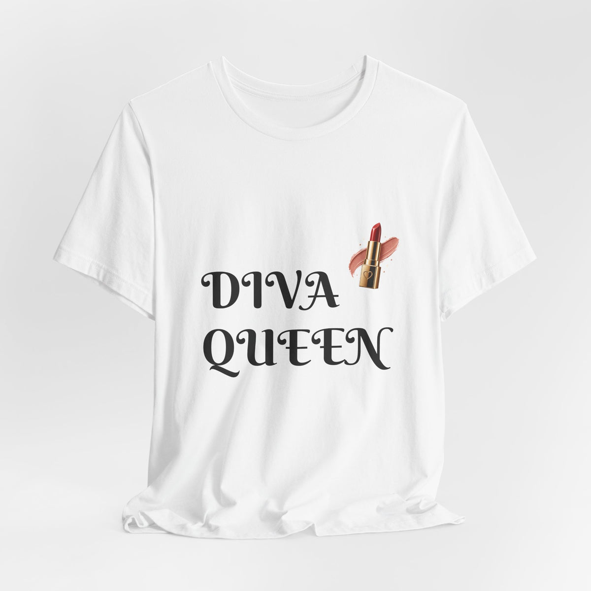 Diva Queen T-Shirt — Lipstick Graphic Tee for Glam Lovers
