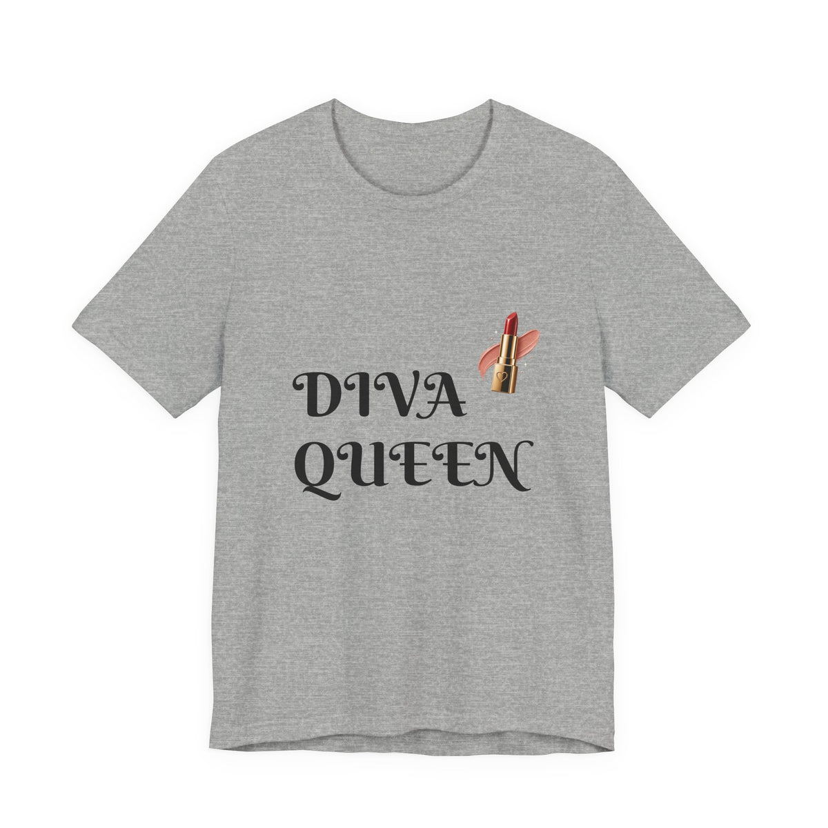 Diva Queen T-Shirt — Lipstick Graphic Tee for Glam Lovers