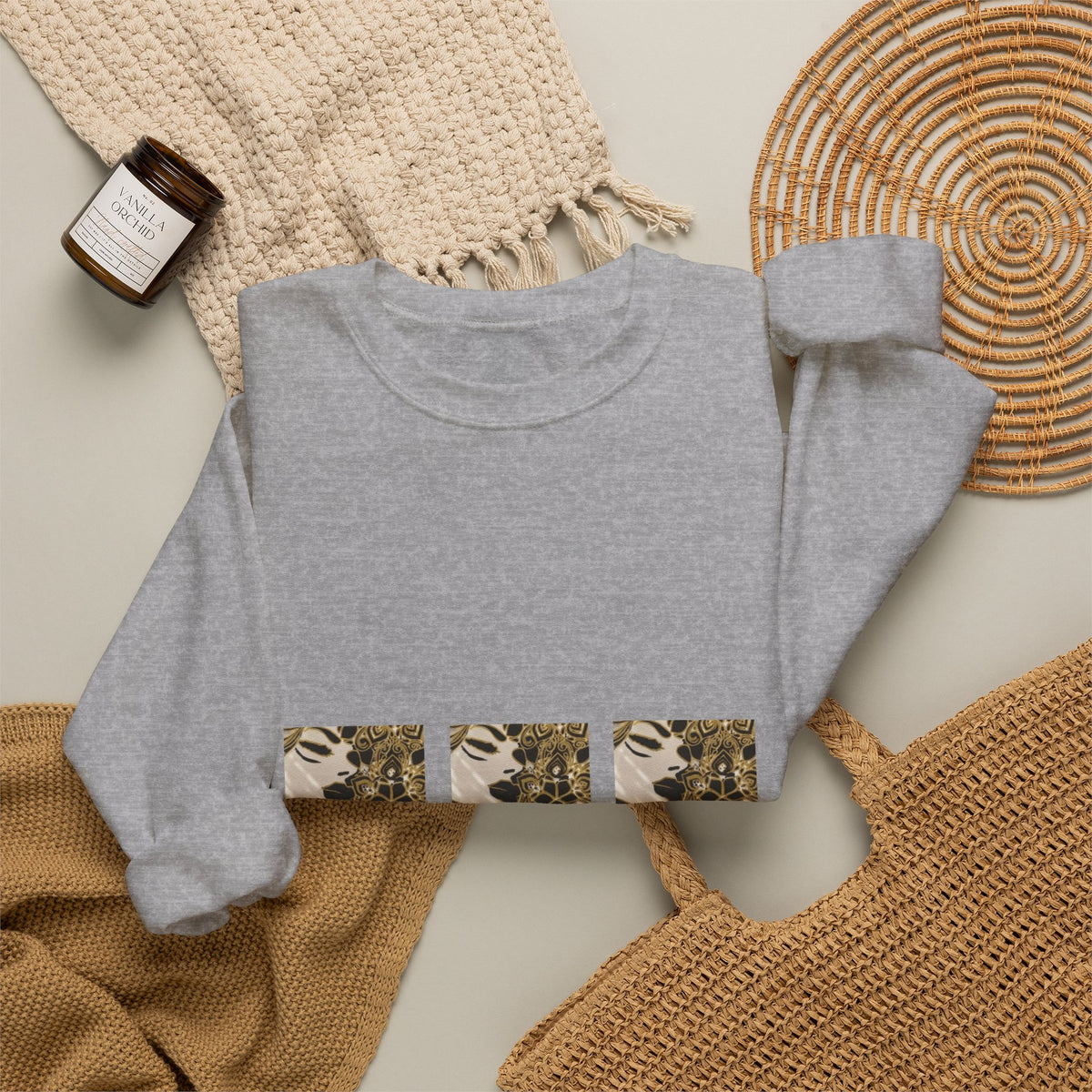 Retro Leopard Triptych Crewneck Sweatshirt