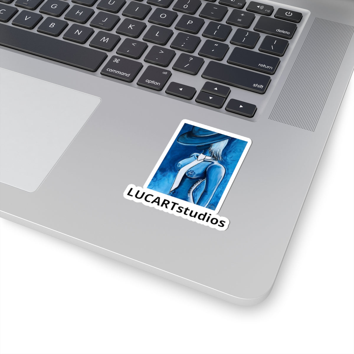 Blue Femme Art Sticker — LucARTstudios Kiss-Cut Decal