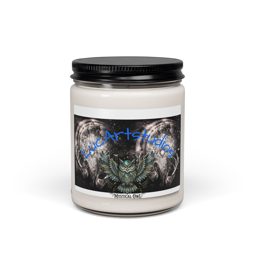 Mystical Owl Scented Soy Candle — 9oz Jar, Mystical Forest Vibe for Relaxation & Gifts