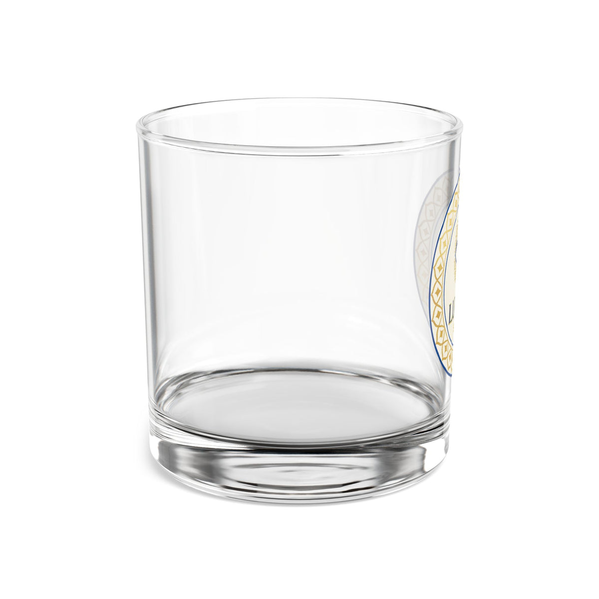 10oz Logo Rocks Glass — Luc Art Studios Branded Whiskey Tumbler