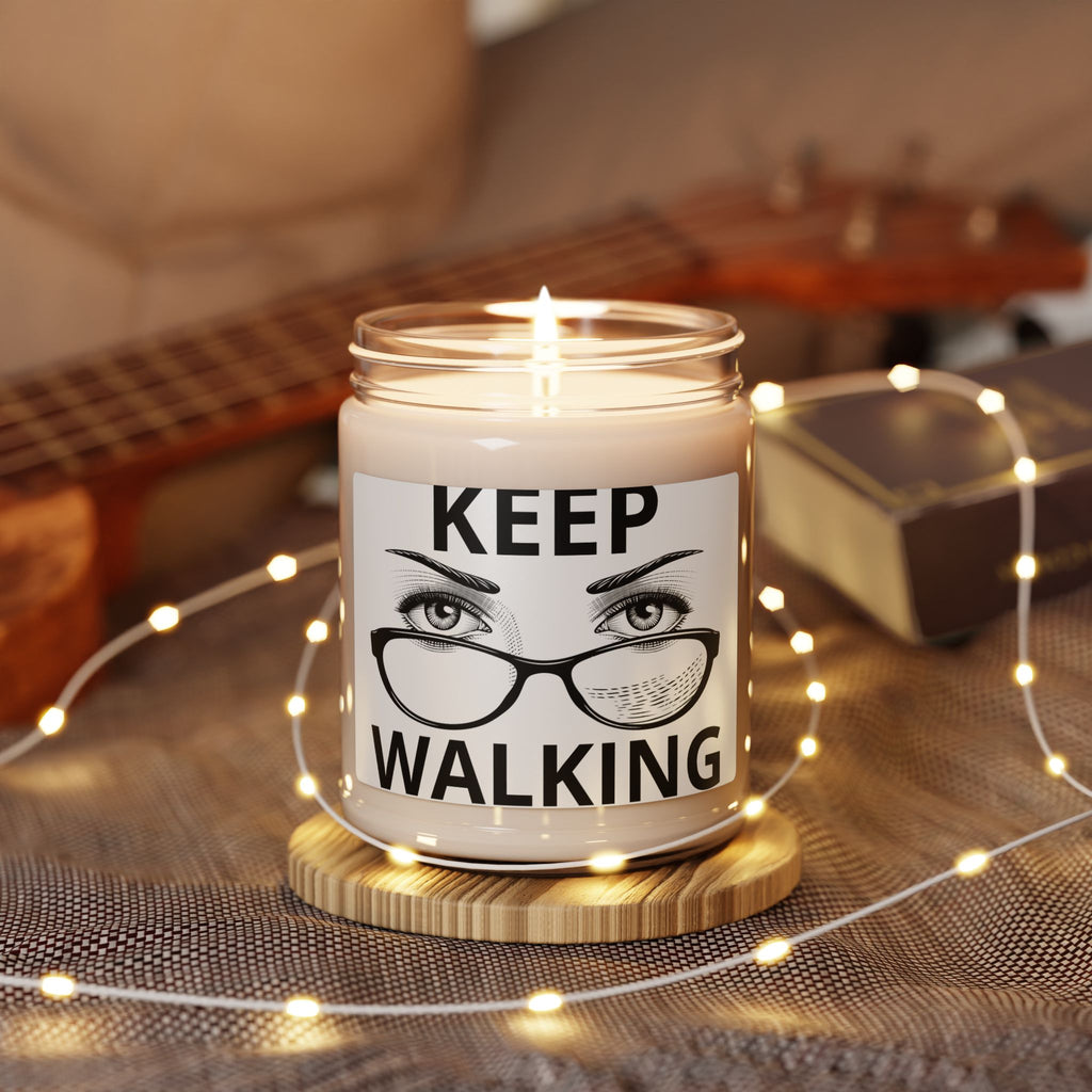 Keep Walking Scented Soy Candle — 9oz Motivational Glass Jar Candle