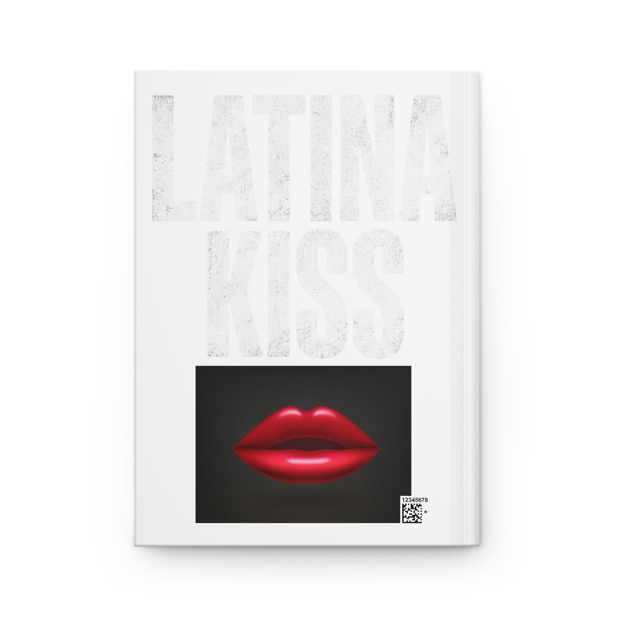 Latina Kiss Hardcover Journal — Lined Matte Notebook with Red Lip Art