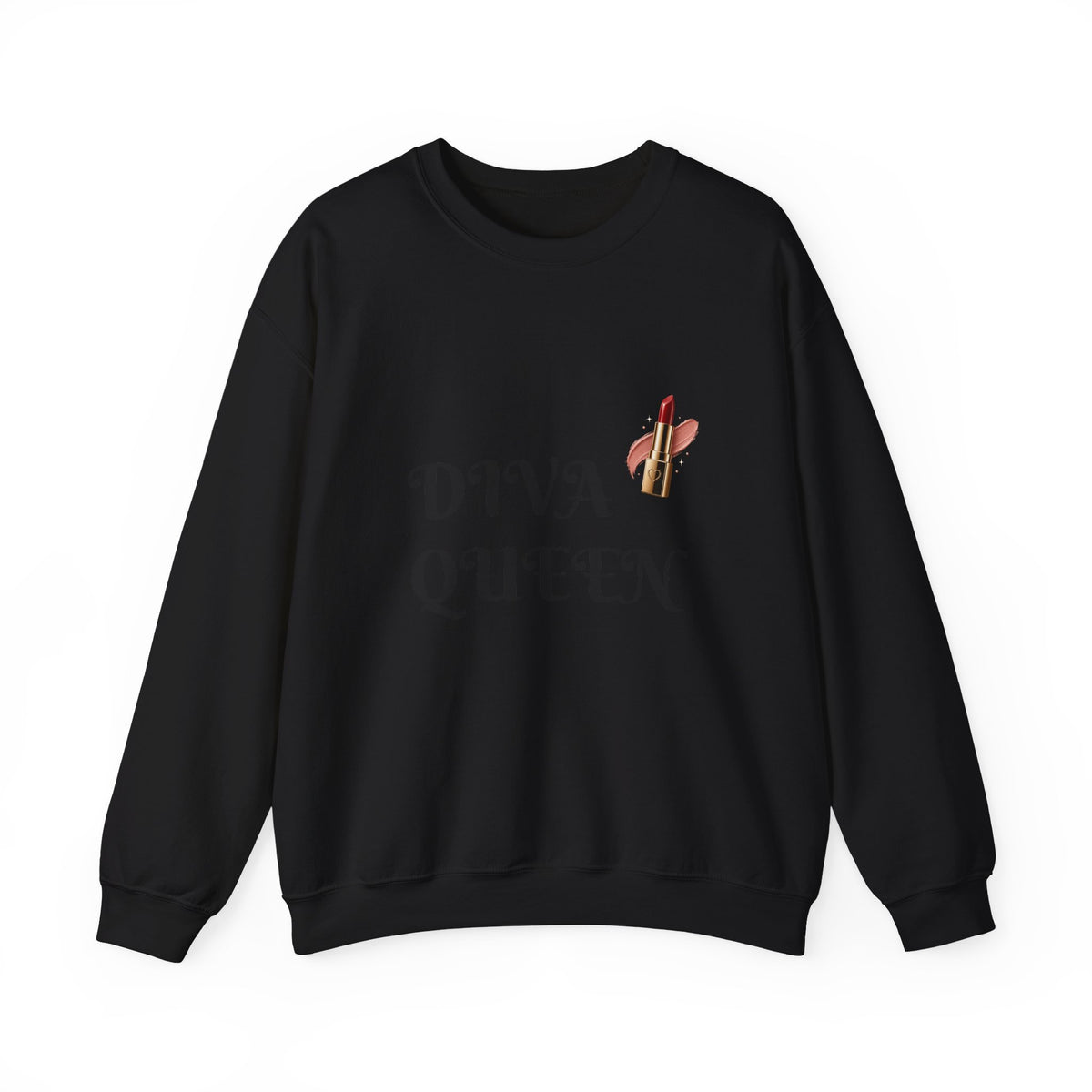 Diva Queen Sweatshirt – Lipstick Graphic Cozy Crewneck for Women