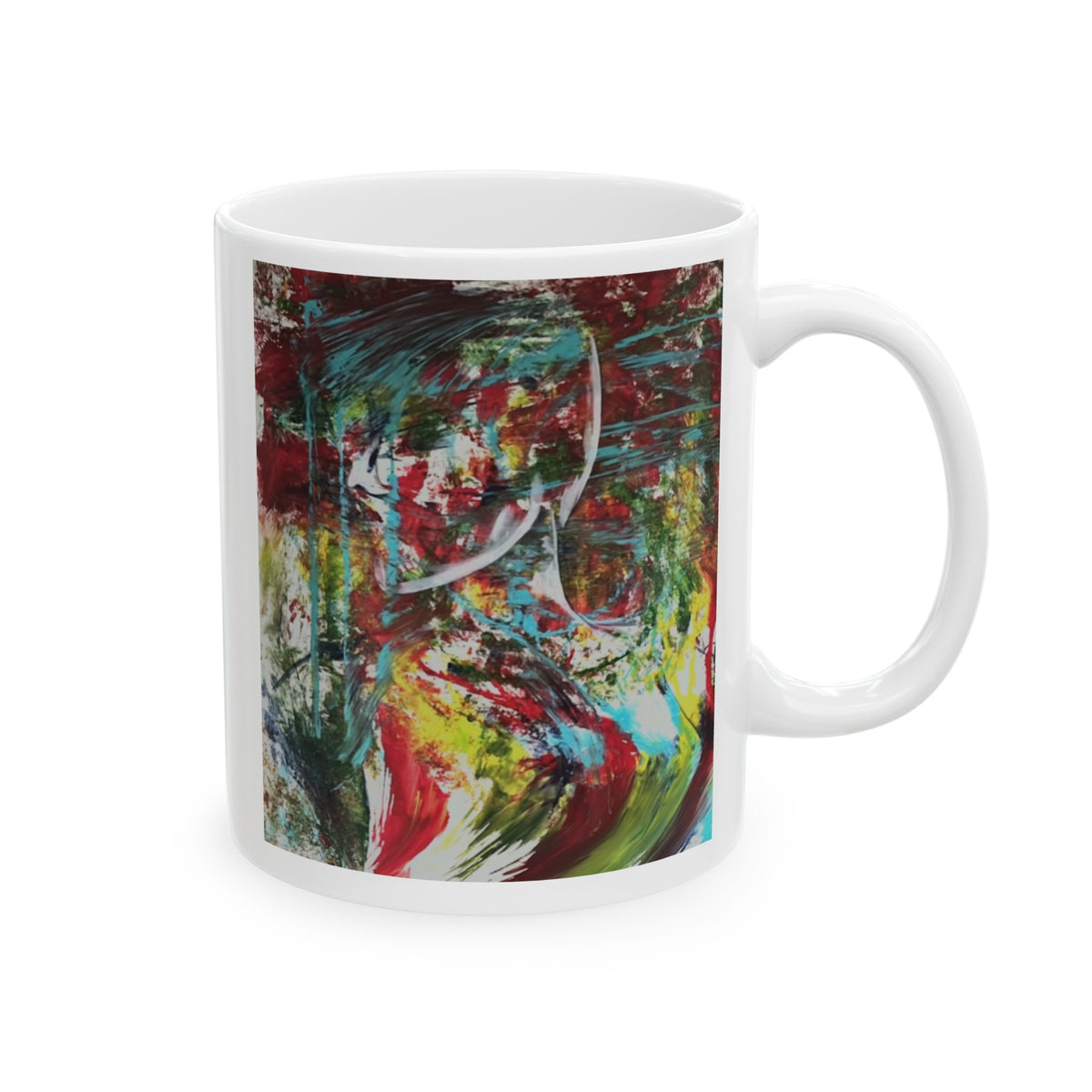 Abstract Color Splash Ceramic Mug (11oz, 15oz)