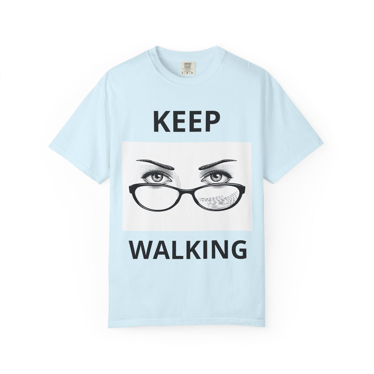 Keep Walking T-Shirt — Bold Eye & Glasses Graphic Tee