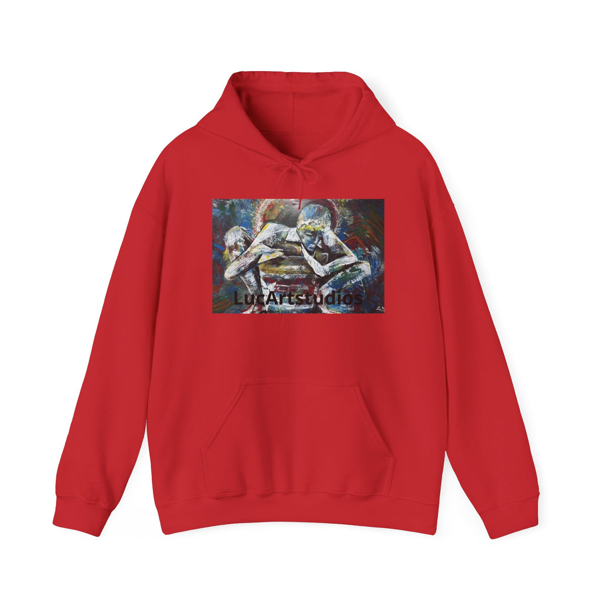 Artistic Embrace Hoodie — Abstract Couple Painting Sweatshirt