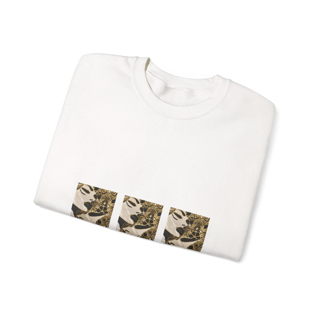 Retro Leopard Triptych Crewneck Sweatshirt