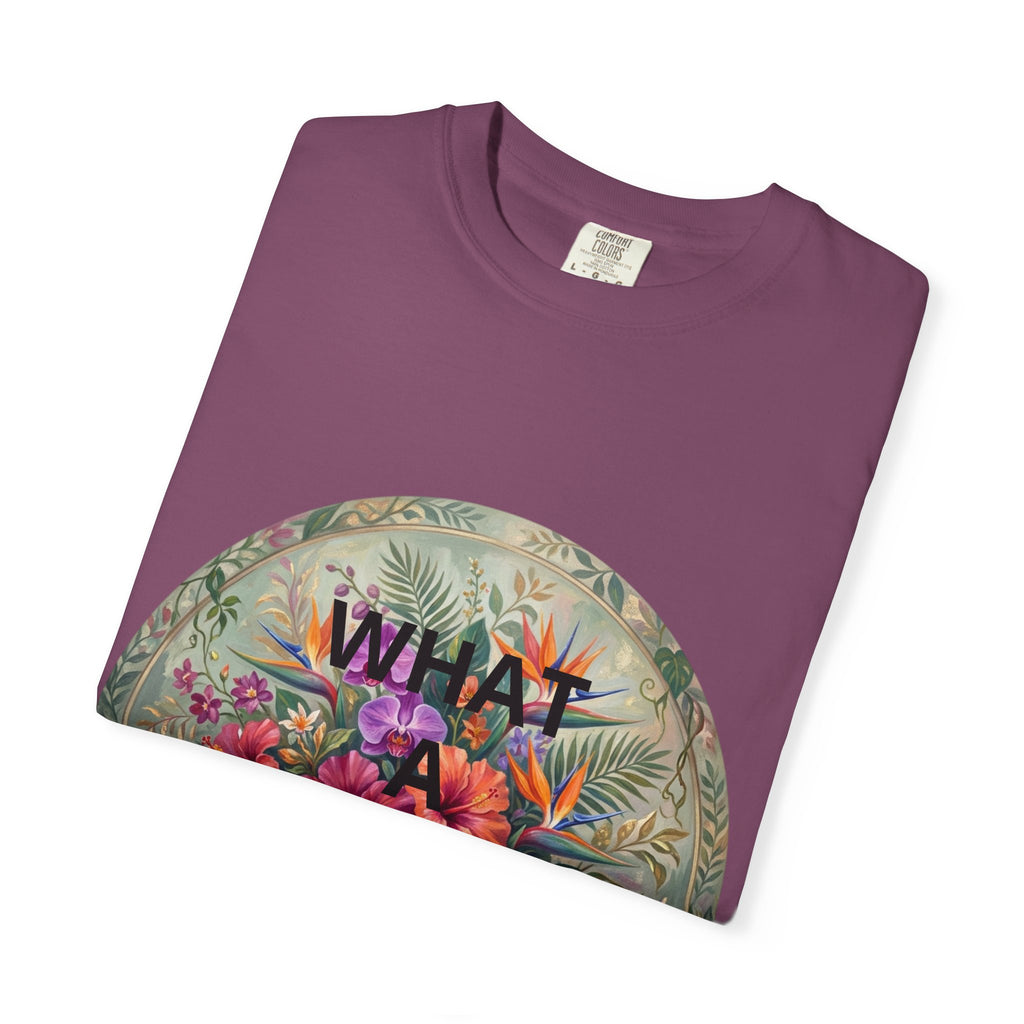 Floral 'What a Wonderful' Graphic T-Shirt