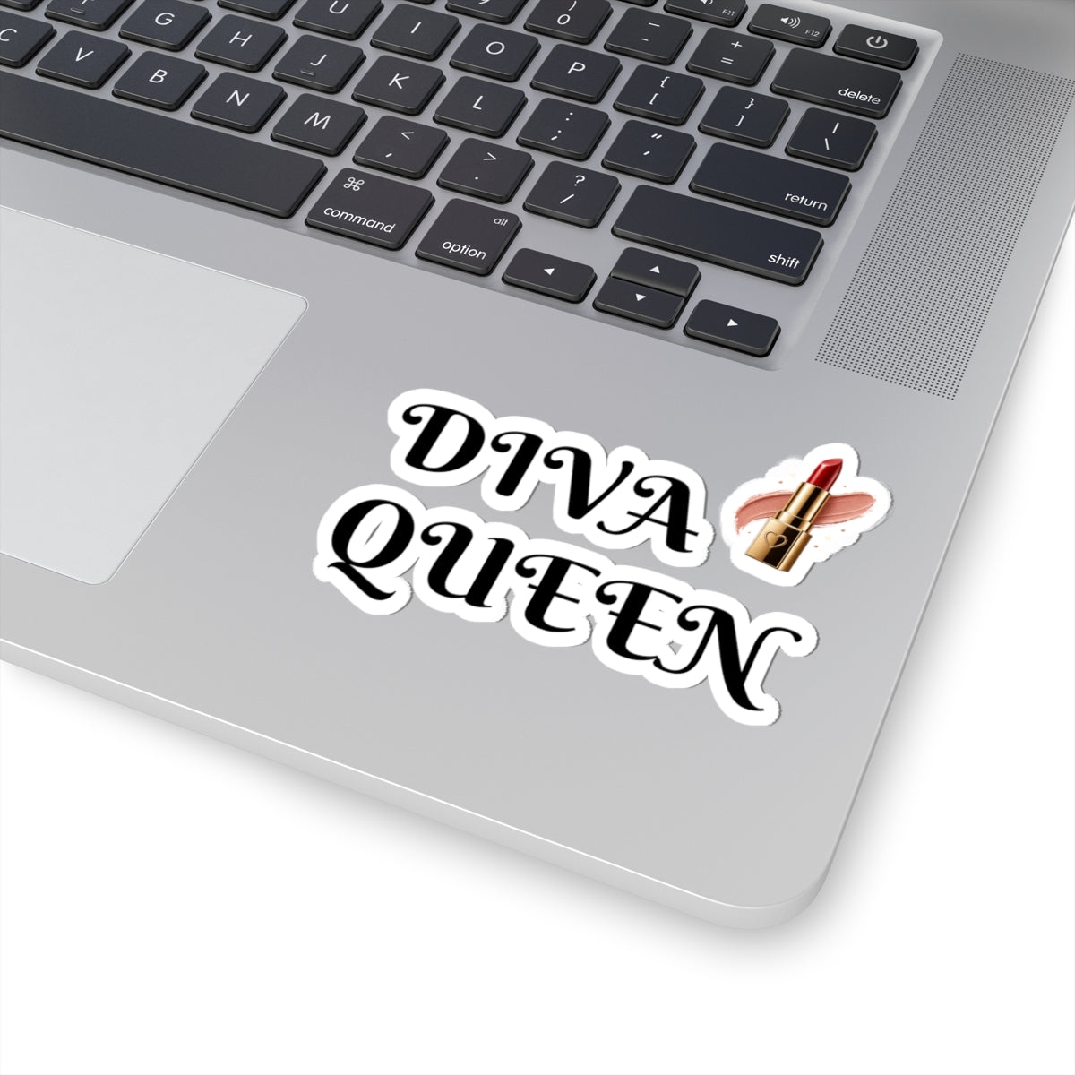 Diva Queen Kiss-Cut Sticker – Lipstick Graphic Sticker for Laptops & Makeup Lovers