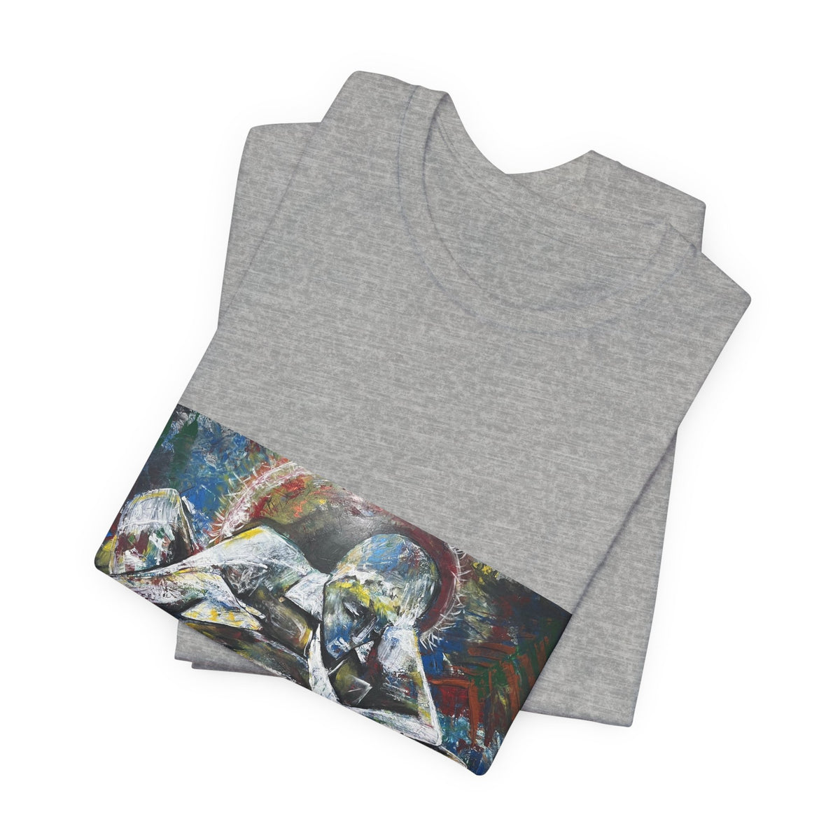 Abstract Figurative Art Tee — LucArtstudios Printed Short Sleeve T‑Shirt