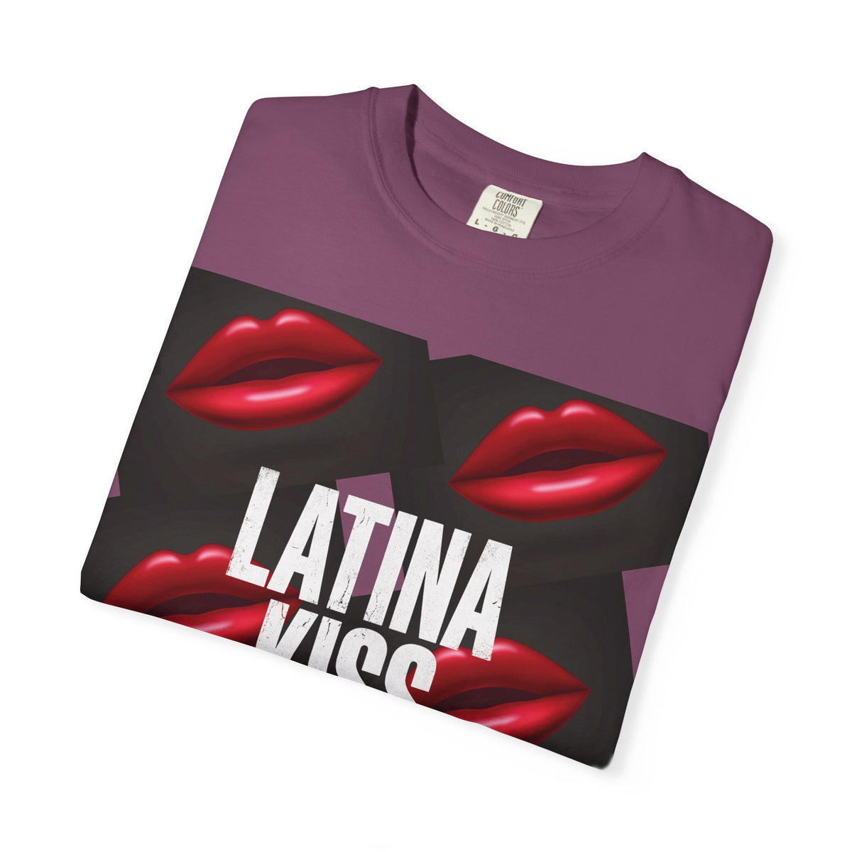Latina Kiss Graphic T-Shirt — Bold Lip Print Tee (Back "BEWARE")