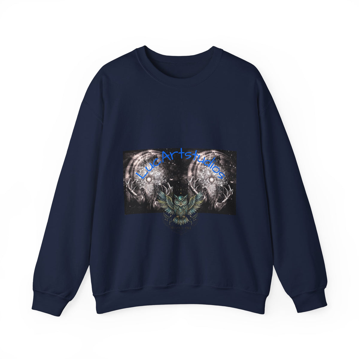 Wolf Moon Crewneck Sweatshirt – Mystical Wolf & Moon Graphic