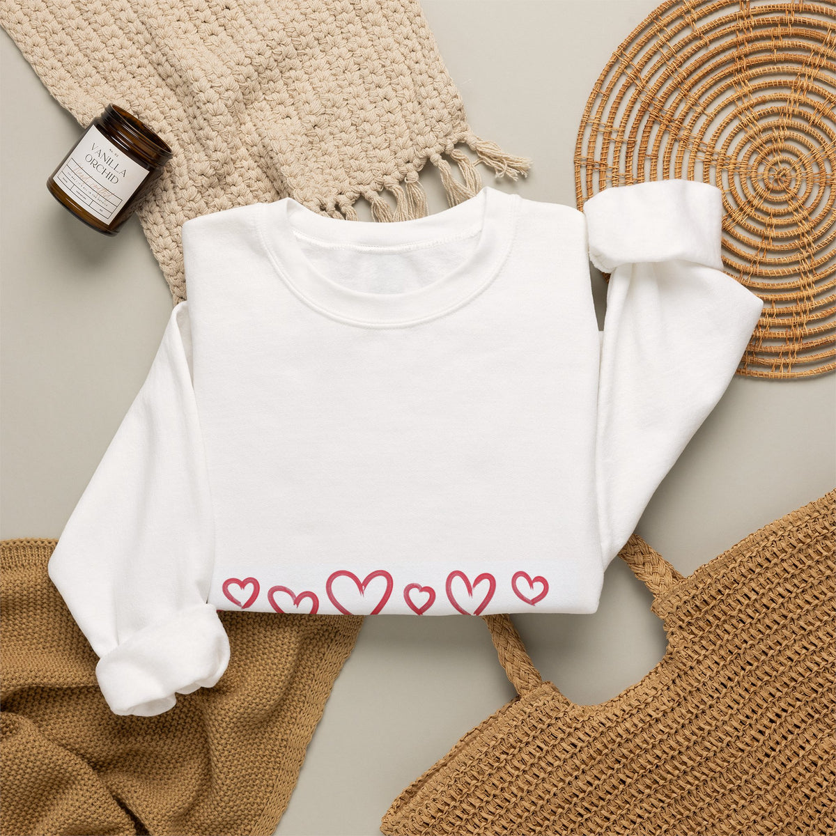 Pink Heart Love Sweatshirt