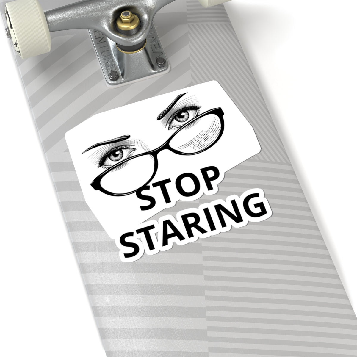 Stop Staring Sticker — Funny Glasses Eyes Kiss-Cut Laptop Decal