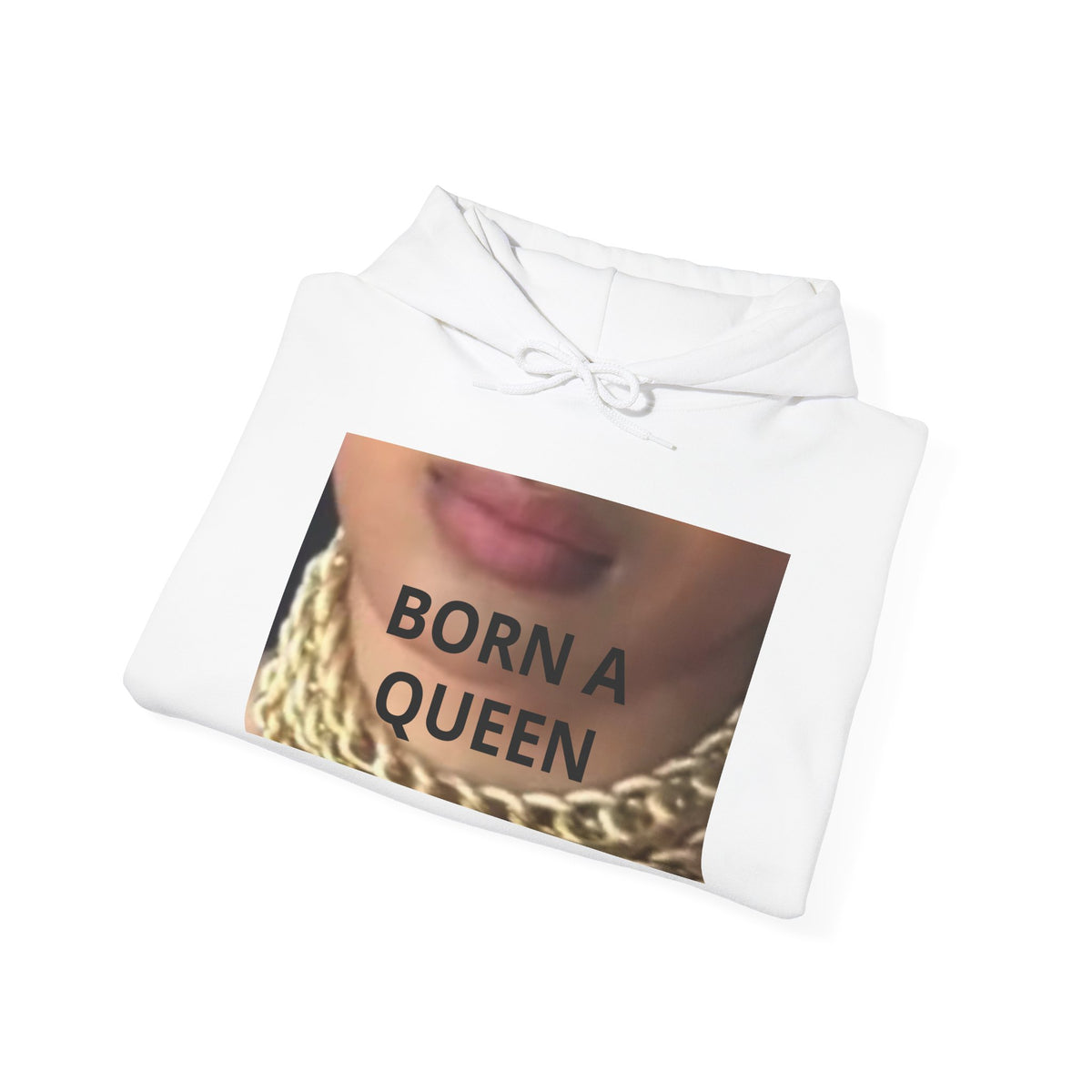 Born a Queen Hoodie - Empowering Crown Graphic Sweatshirt for Women