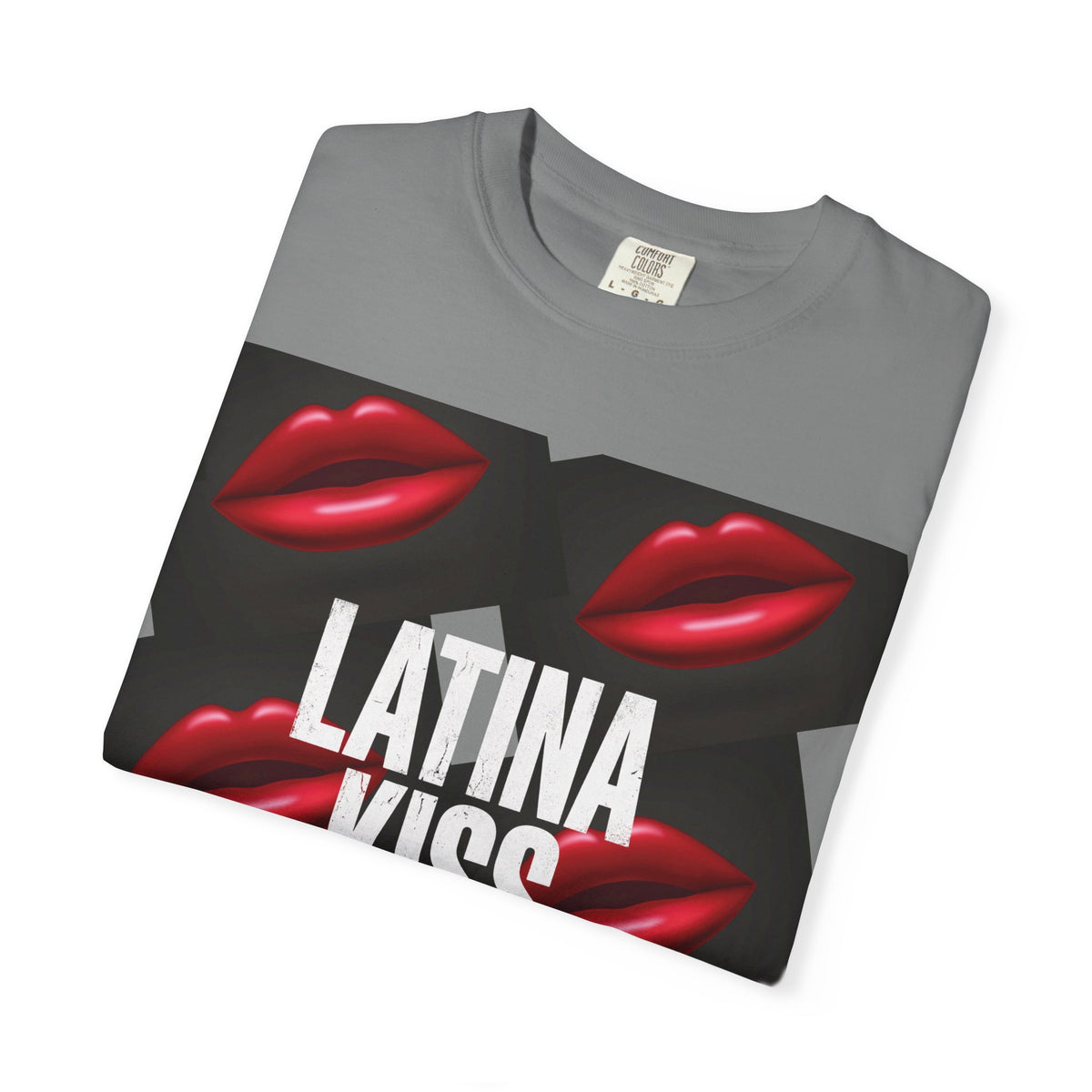 Latina Kiss Graphic T-Shirt — Bold Lip Print Tee (Back "BEWARE")