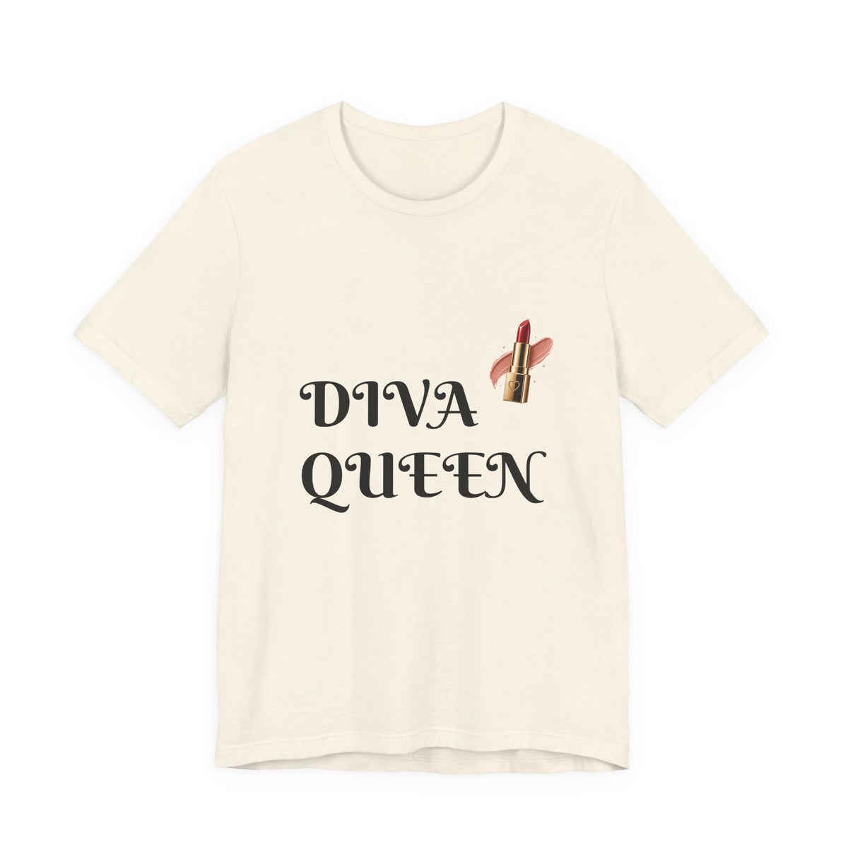 Diva Queen T-Shirt — Lipstick Graphic Tee for Glam Lovers