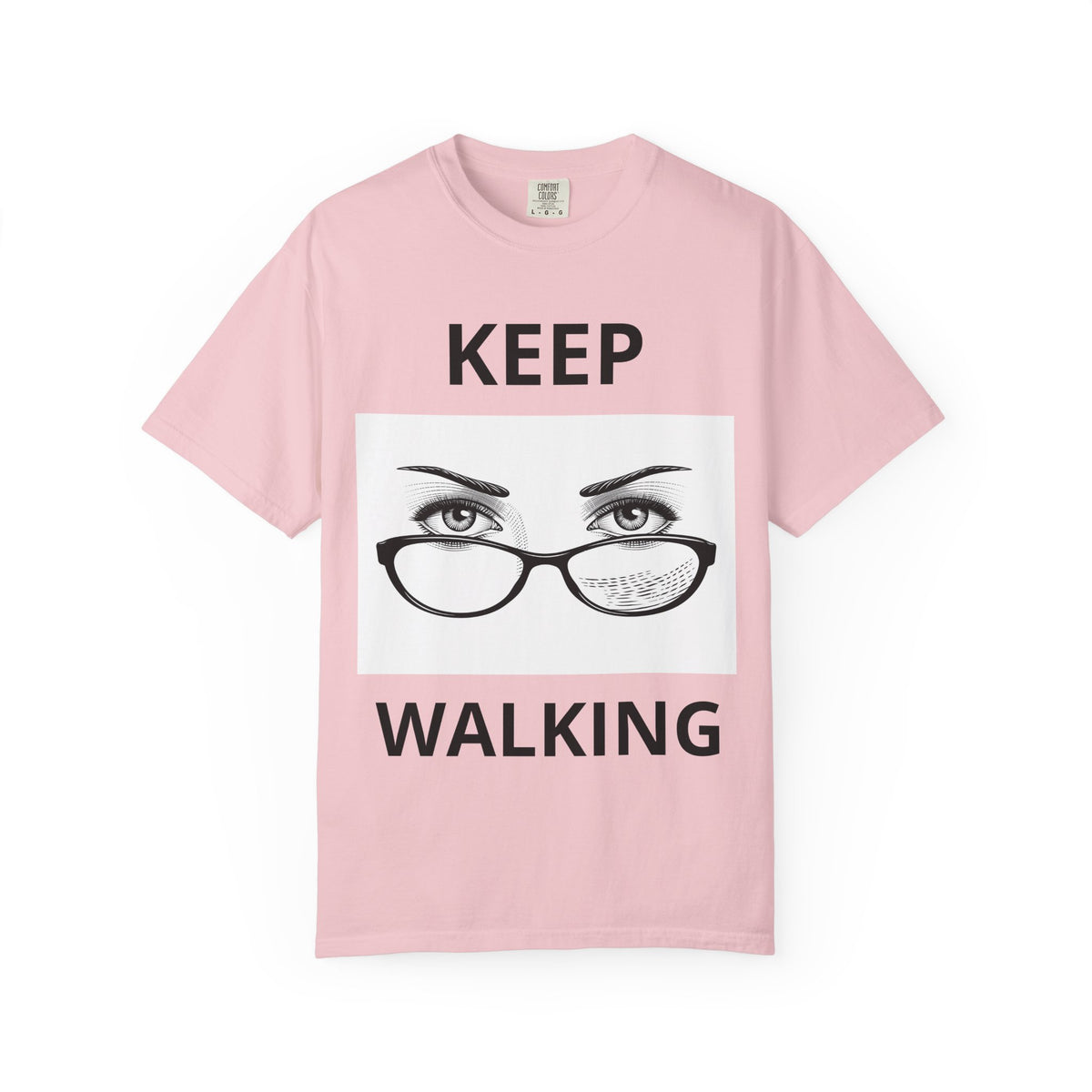 Keep Walking T-Shirt — Bold Eye & Glasses Graphic Tee
