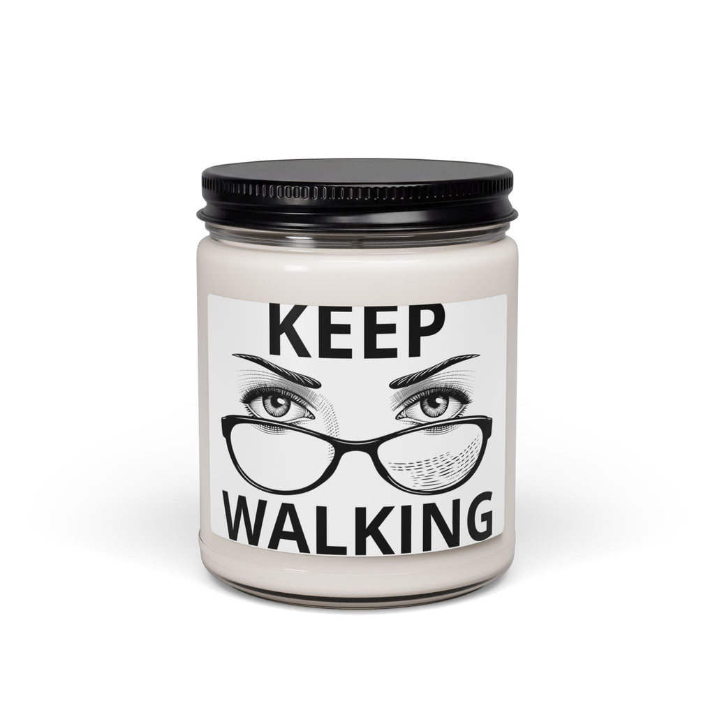 Keep Walking Scented Soy Candle — 9oz Motivational Glass Jar Candle