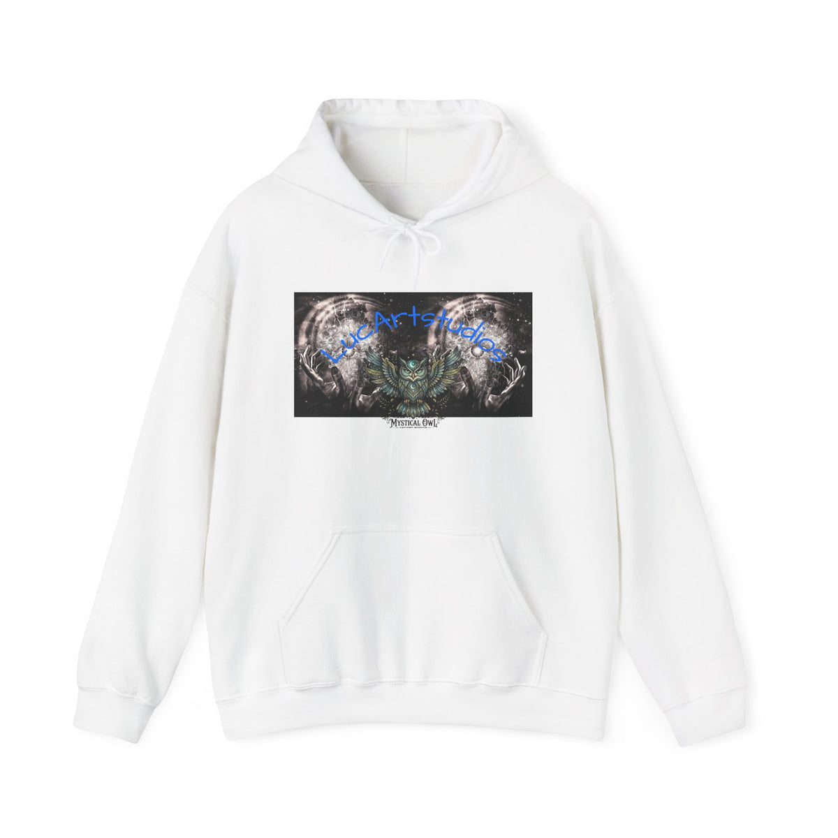 Demon Grunge Hoodie — Neon Script Chest Artwork