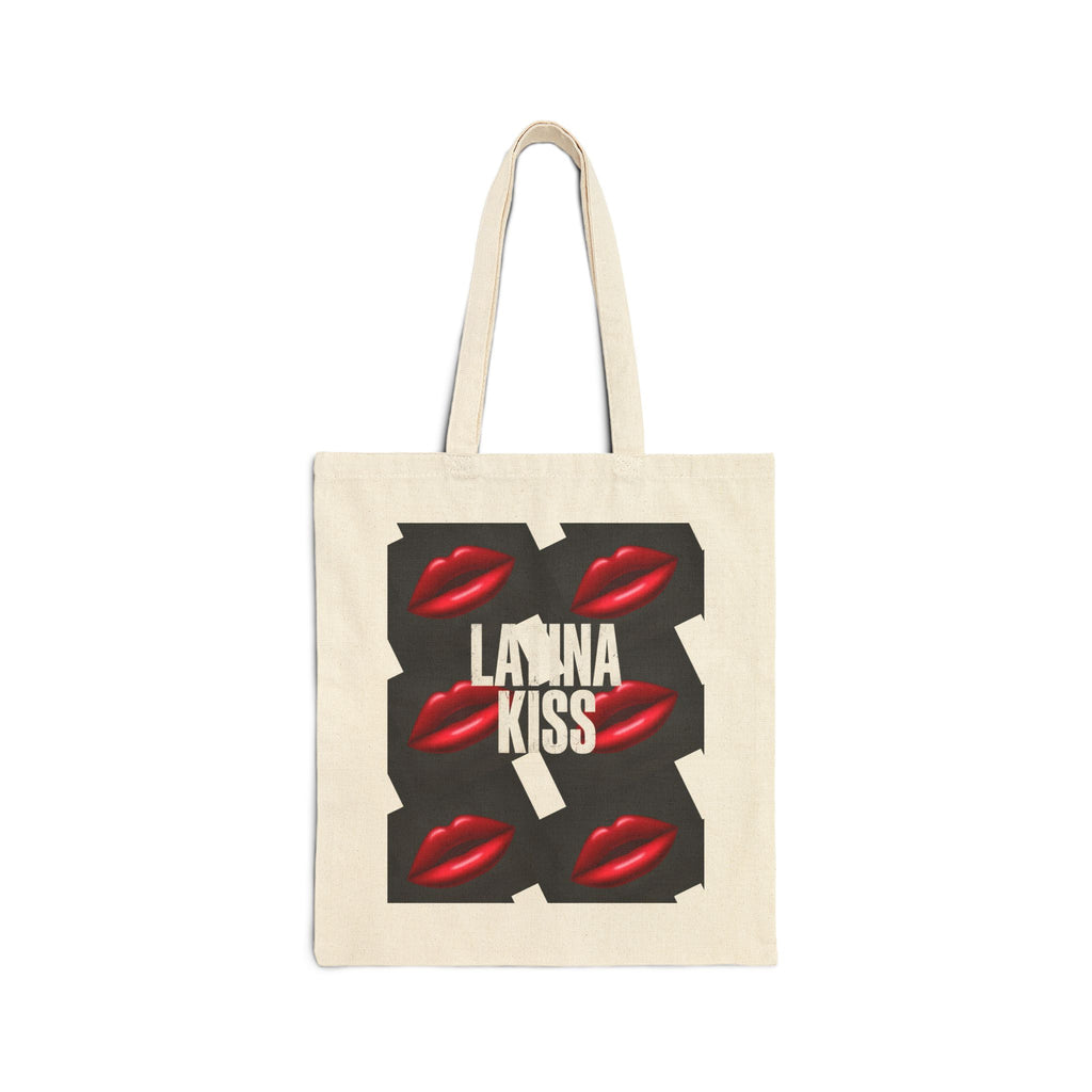 Tote Bag — 'Layna Kiss' Red Lips Graphic Canvas Tote