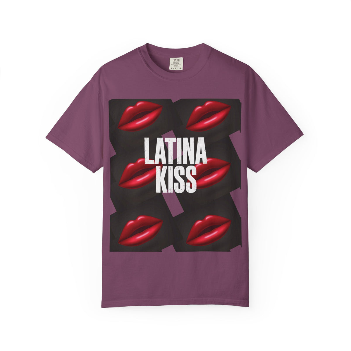 Latina Kiss Graphic T-Shirt — Bold Lip Print Tee (Back "BEWARE")