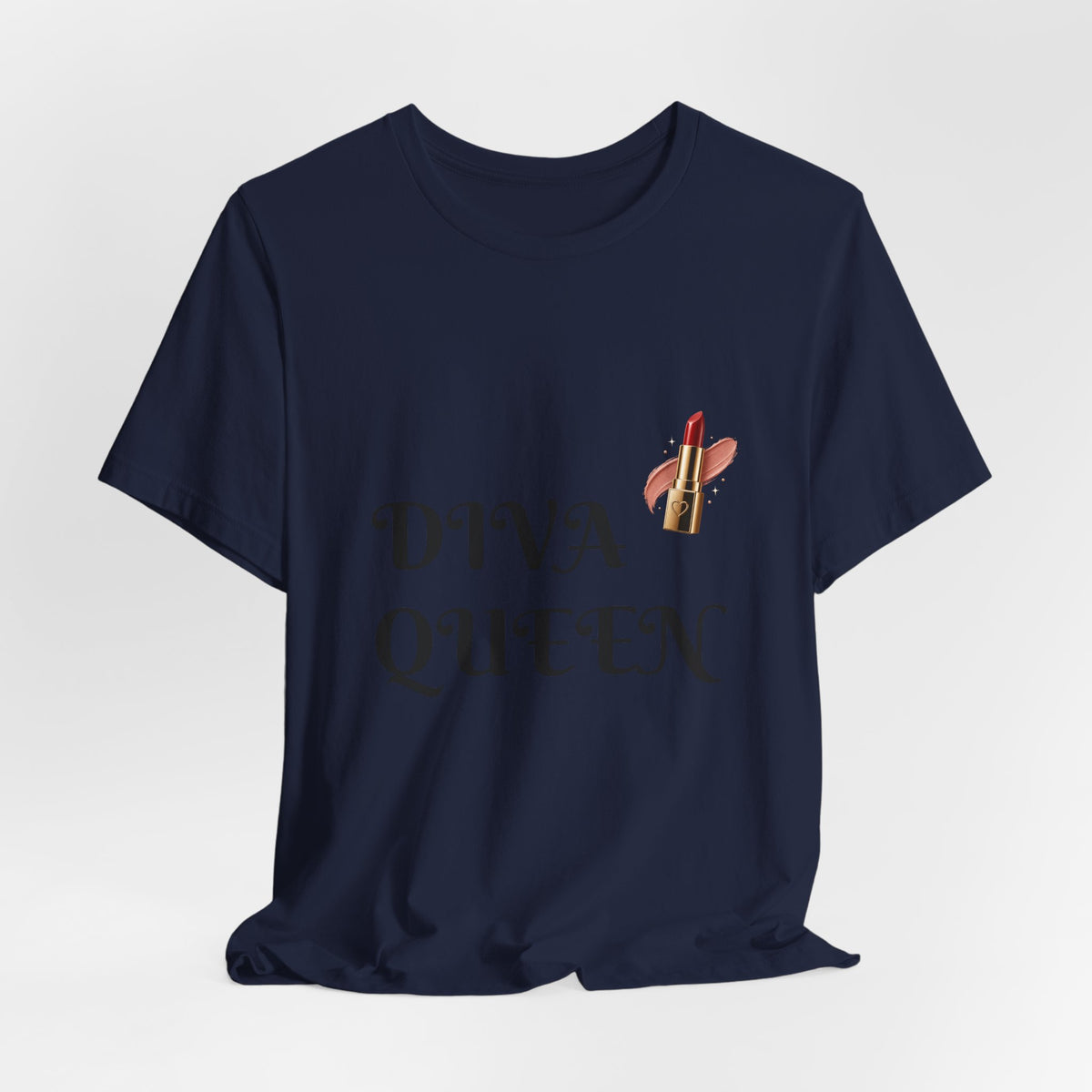 Diva Queen T-Shirt — Lipstick Graphic Tee for Glam Lovers