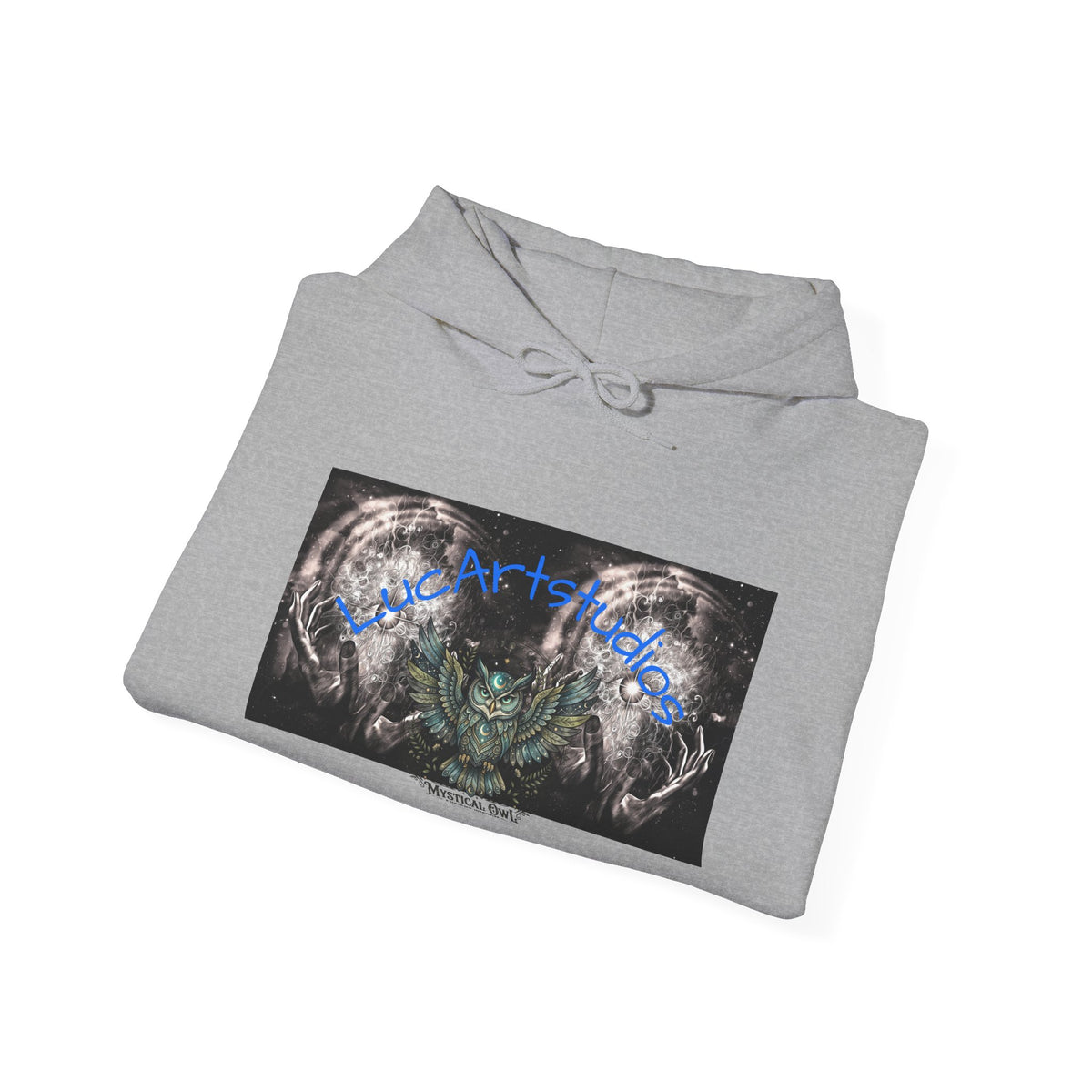 Demon Grunge Hoodie — Neon Script Chest Artwork