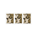 Vintage Floral Face Kiss-Cut Sticker Set — Gold Botanical Art Decal (3-Pack)