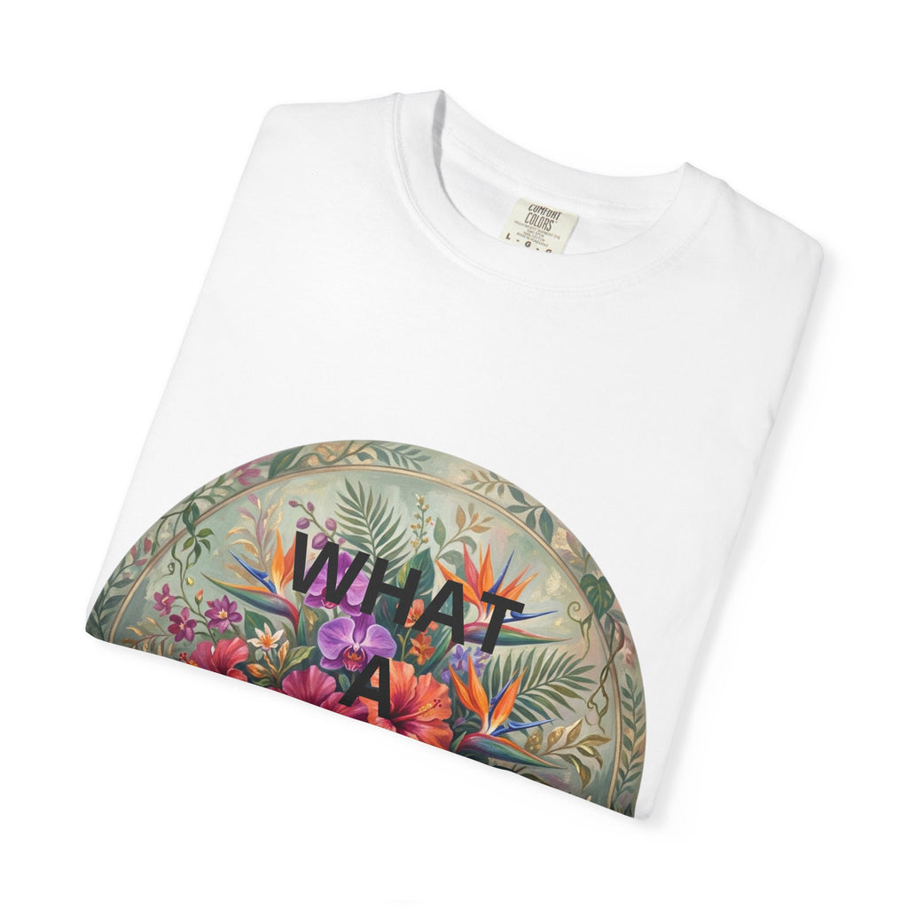 Floral 'What a Wonderful' Graphic T-Shirt