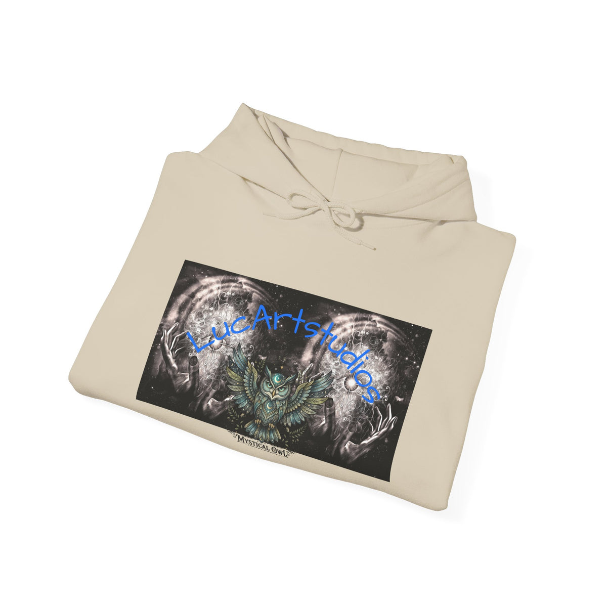 Demon Grunge Hoodie — Neon Script Chest Artwork