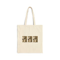 Vintage Floral Triptych Canvas Tote Bag