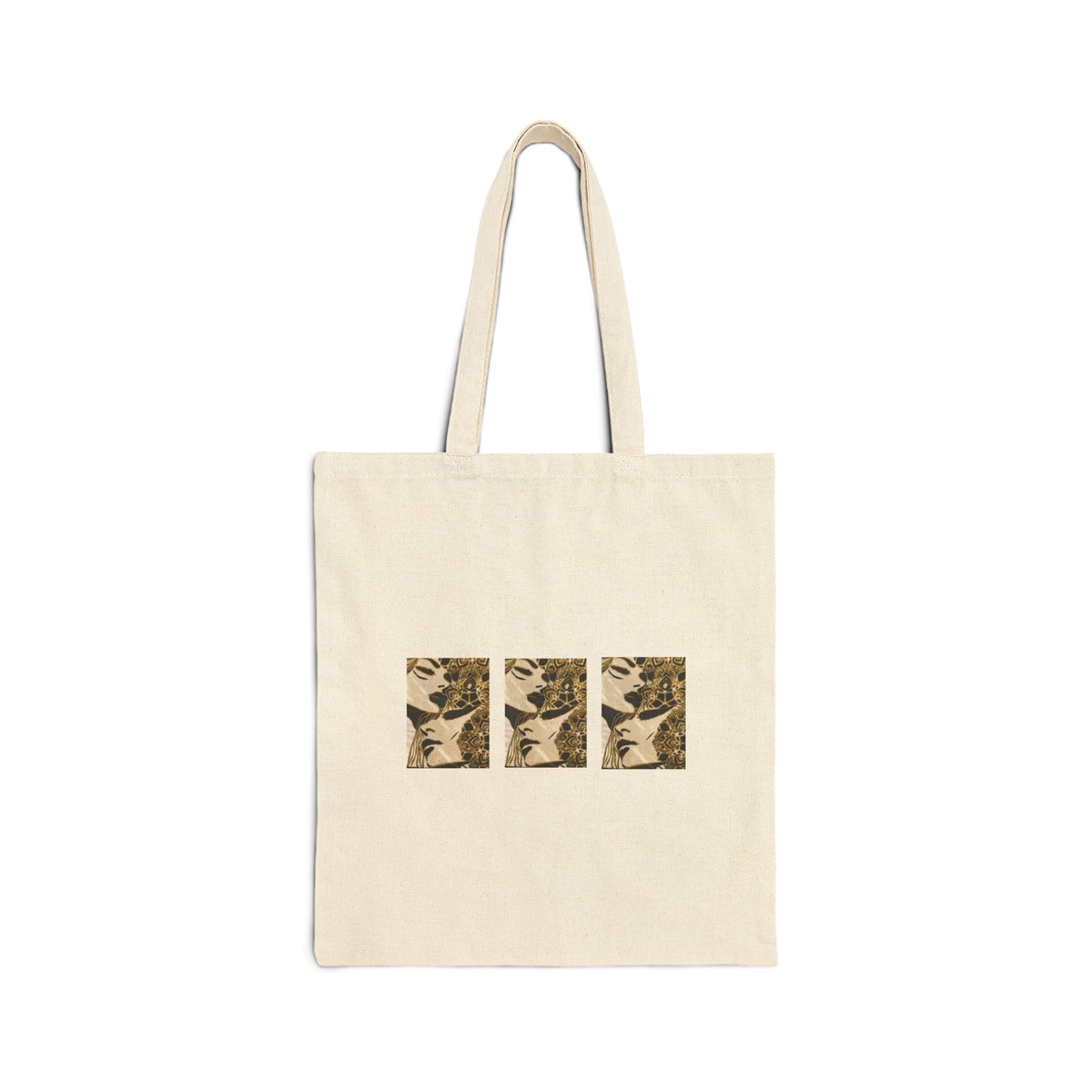 Vintage Floral Triptych Canvas Tote Bag