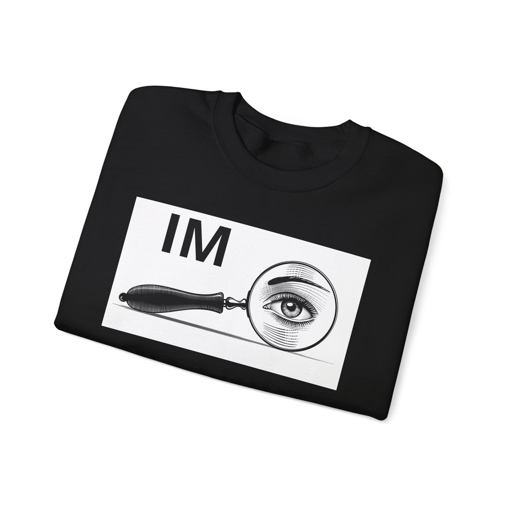 I'm Watching You Crewneck Sweatshirt – Vintage Magnifying Glass Eye Graphic
