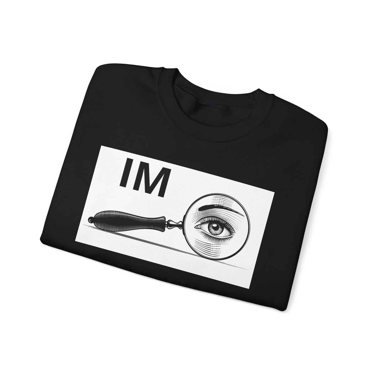 I'm Watching You Crewneck Sweatshirt – Vintage Magnifying Glass Eye Graphic