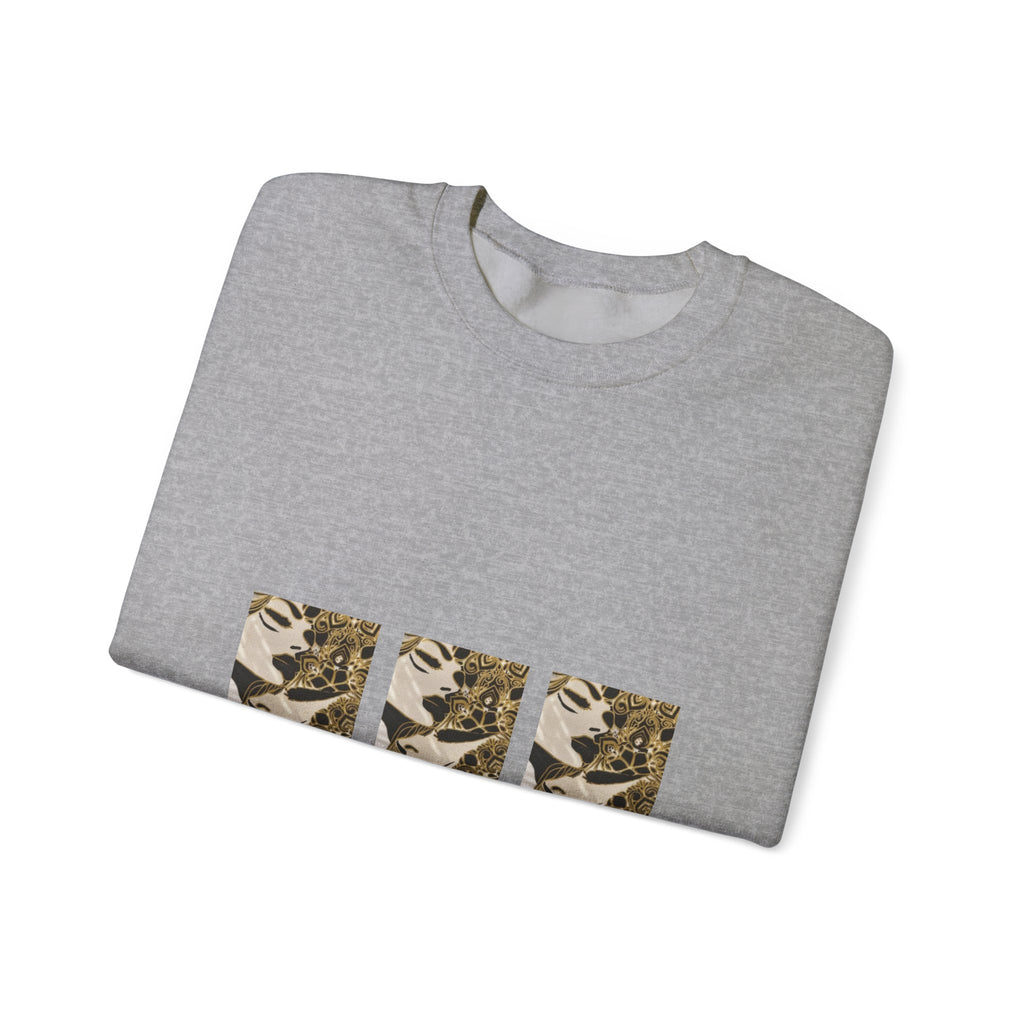 Retro Leopard Triptych Crewneck Sweatshirt