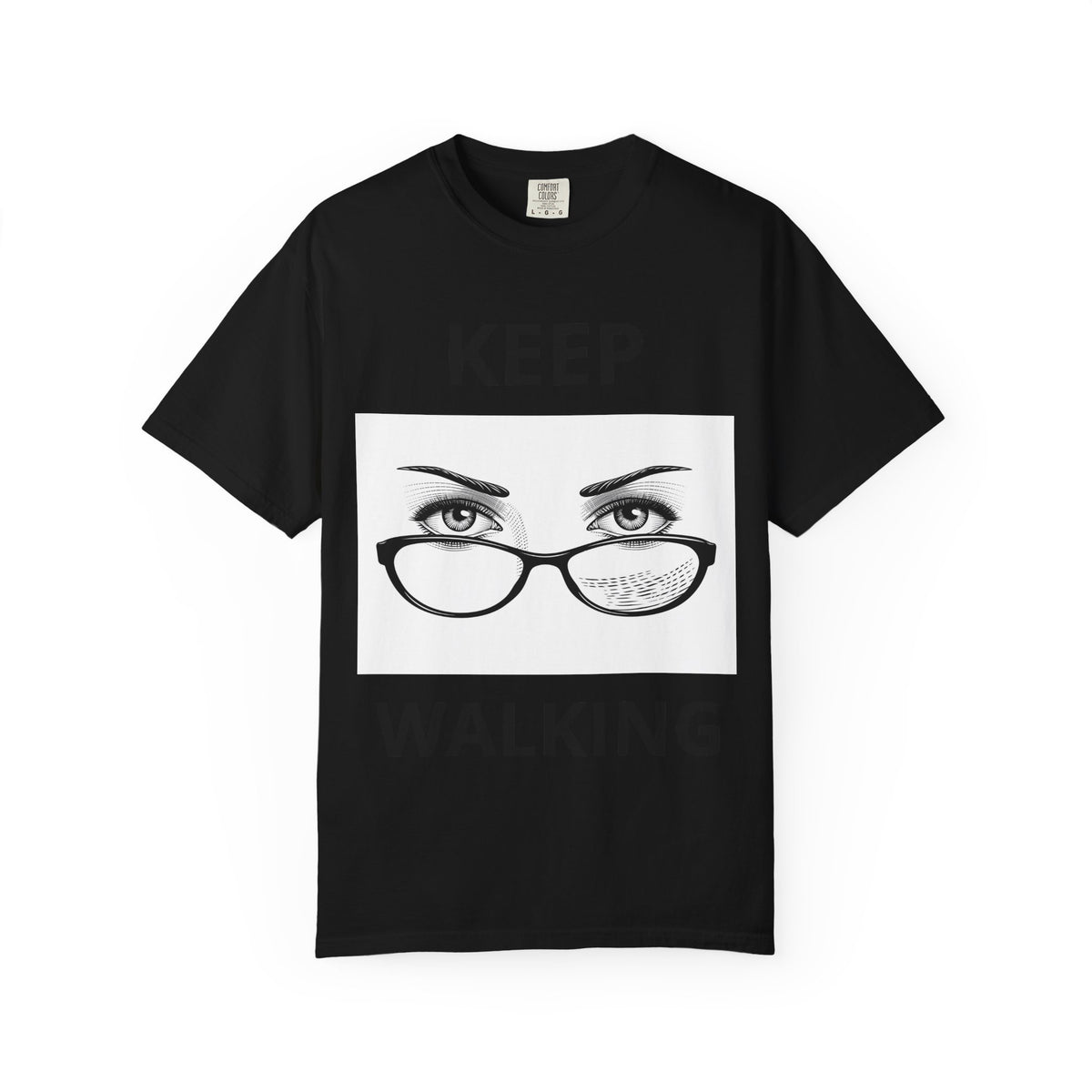 Keep Walking T-Shirt — Bold Eye & Glasses Graphic Tee