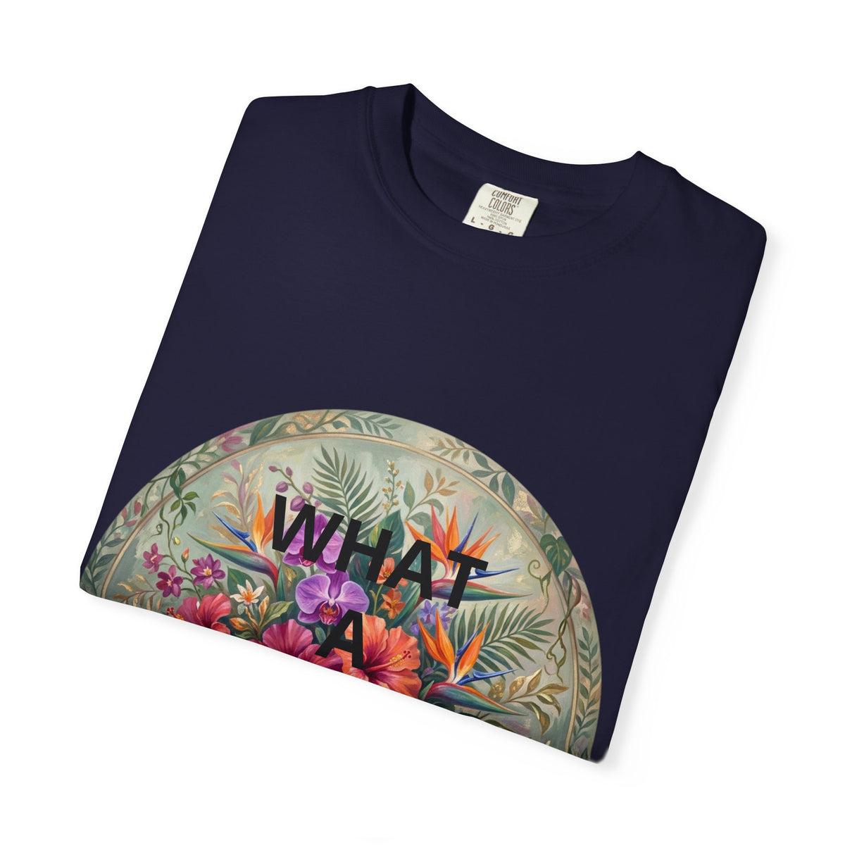 Floral 'What a Wonderful' Graphic T-Shirt