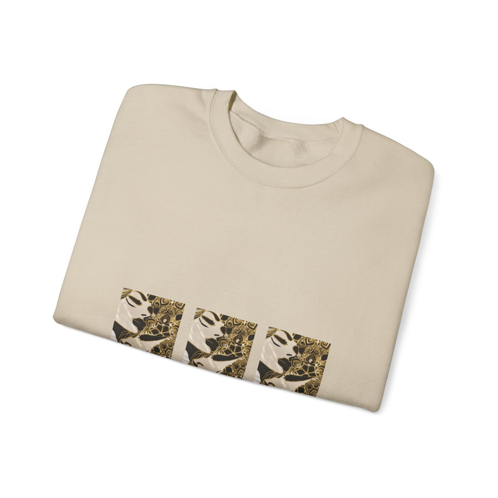 Retro Leopard Triptych Crewneck Sweatshirt