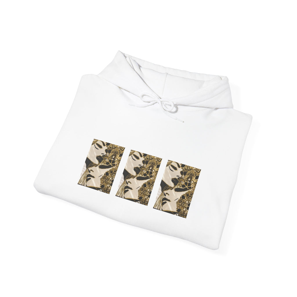 Vintage Floral Cat Trio Hoodie — Cute Retro Cat Art Pullover