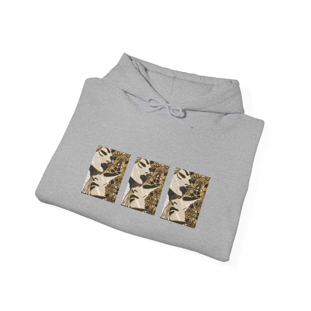 Vintage Floral Cat Trio Hoodie — Cute Retro Cat Art Pullover
