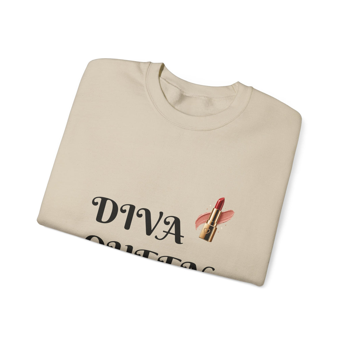 Diva Queen Sweatshirt – Lipstick Graphic Cozy Crewneck for Women