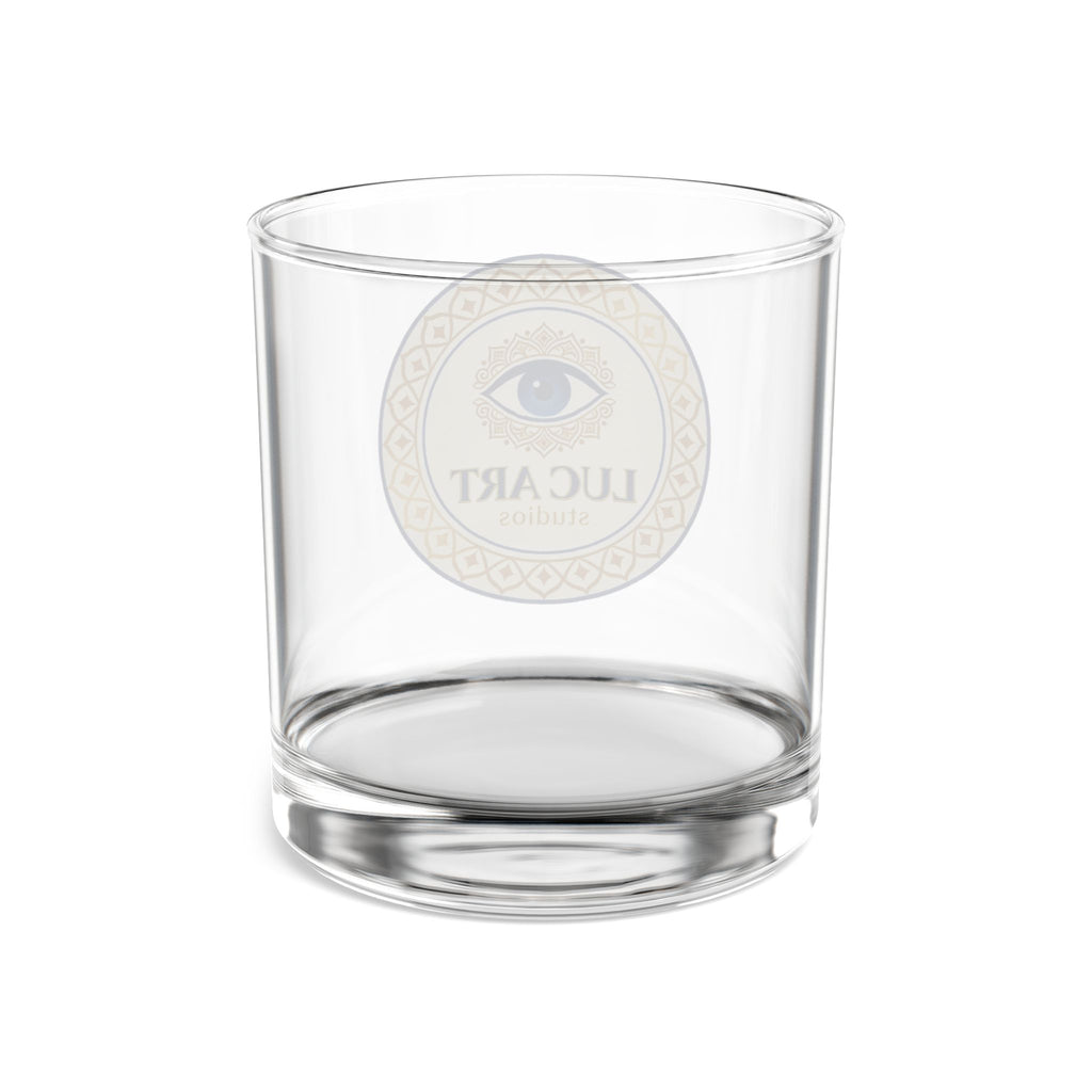 10oz Logo Rocks Glass — Luc Art Studios Branded Whiskey Tumbler