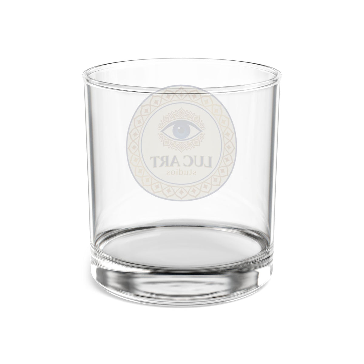 10oz Logo Rocks Glass — Luc Art Studios Branded Whiskey Tumbler