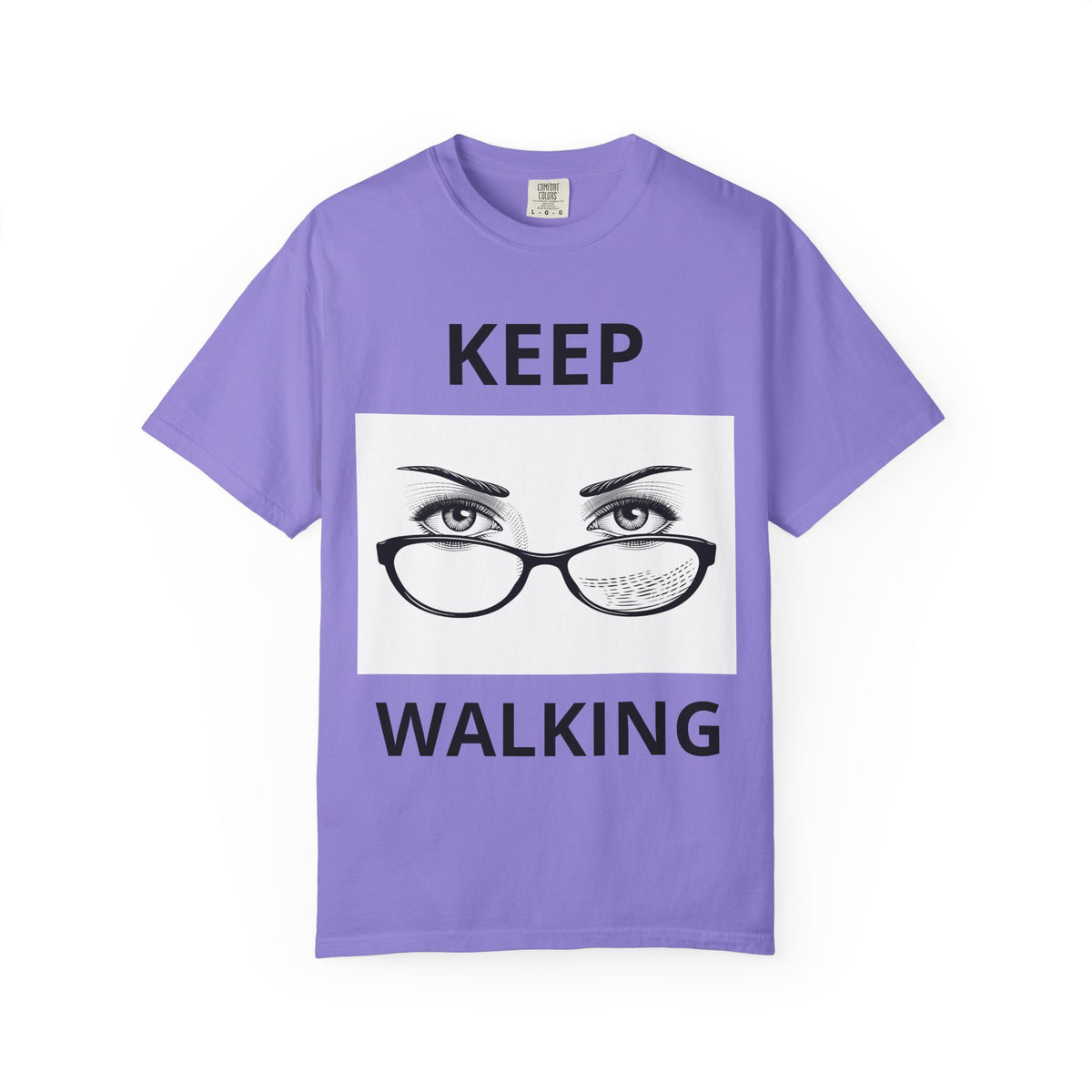 Keep Walking T-Shirt — Bold Eye & Glasses Graphic Tee